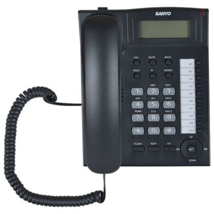 Телефон SANYO RA-S517B, спикерфон, память 30 номеров, тональный / импульсный режим, черный Телефон SANYO RA-S517B, спикерфон, память 30 номеров, тональный / импульсный режим, черный