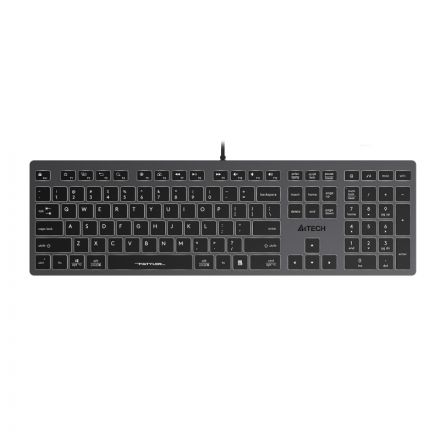 Клавиатура A4Tech Fstyler FX60H серый USB slim LED (FX60H GREY/WHITE)