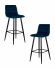 Набор 2 шт Стул барный DOBRIN NICOLE, черные матовые ножки, темно-синий велюр (108-95)
