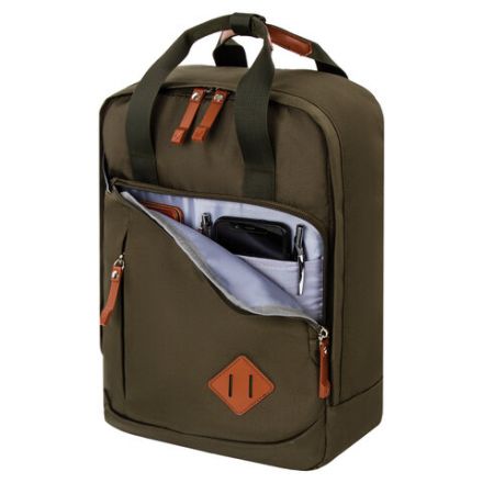 Рюкзак BRAUBERG FRIENDLY универсальный с длинными ручками, хаки, 37х26х13 см, 270091 Рюкзак BRAUBERG FRIENDLY универсальный с длинными ручками, хаки, 37х26х13 см, 270091