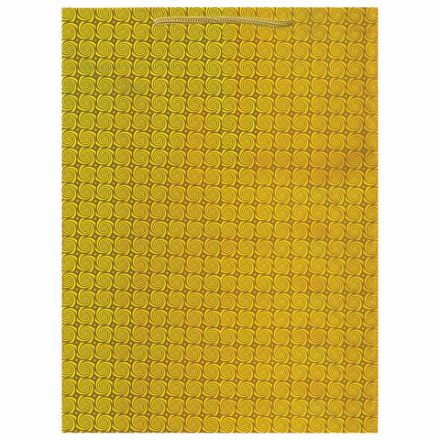 Пакет подарочный (1 штука) 33x13x45 см, ЗОЛОТАЯ СКАЗКА голография, ассорти 3 цвета, 606610