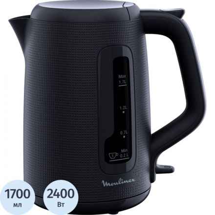 Чайник Moulinex BY2M0810, электрический, черный, 1,7 л Чайник Moulinex BY2M0810, электрический, черный, 1,7 л