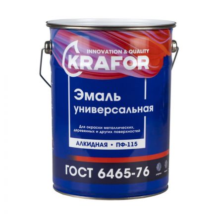 Эмаль ПФ-115 универсальная , алкидная, Krafor, 6 кг, голубая