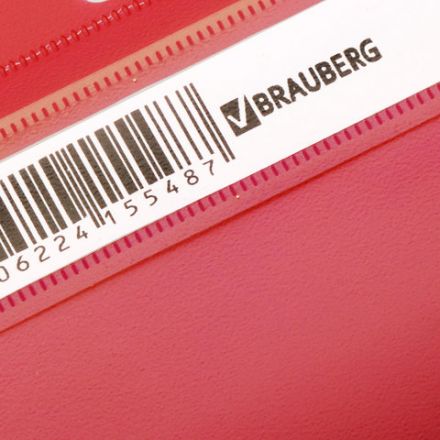 Скоросшиватель пластиковый с перфорацией BRAUBERG, А4, 140/180 мкм, красный, 226582 Скоросшиватель пластиковый с перфорацией BRAUBERG, А4, 140/180 мкм, красный, 226582
