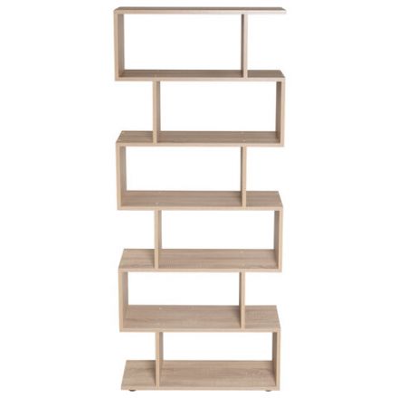 Стеллаж BRABIX "Scandi SH-008", 730х250х1760 мм, 6 секций, ЛДСП, дуб сонома, 641898, ЦБ013658-2
