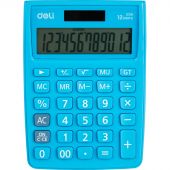 Калькулятор настольный КОМПАКТНЫЙ Deli E1238/BLUE синий 12-разр