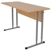 Парта БМ_стол ученический 2-х мест рост 2-4 закругл углы регул.1200x500 бук