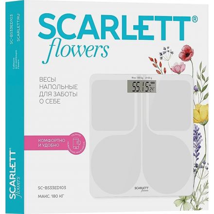 Весы Scarlett SC-BS33ED103, напольные, Flowers