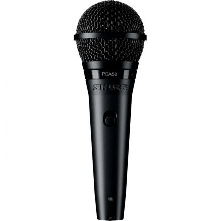 Микрофон Shure PGA58-XLR-E, кардиоидный вокальн c выкл, с кабелем XLR-XLR