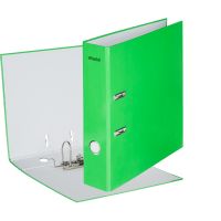 Папка-регистратор 75мм  Attache Neon А4 зеленый б/мет уголка, лам картон