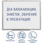 Доска магнитно-маркерная (45х60 см), алюминиевая рамка, ГАРАНТИЯ 10 ЛЕТ, РОССИЯ, BRAUBERG Стандарт, 235520