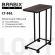 Стол журнальный BRABIX "LOFT CT-001", 450х250х680 мм, на колёсах, металлический каркас, цвет морёный дуб, 641859