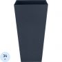 Горшок InGreen Манхэттен Куб 300х300х564мм 34л вулкан. серый IG671410026