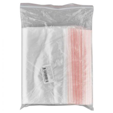 Пакет с замком Zip-Lock 18x25 см 35 мкм (100 штук в упаковке) Пакет с замком Zip-Lock 18x25 см 35 мкм (100 штук в упаковке)