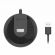 Хаб USB 2.0, 4 порта, черный, A4TECH HUB-20, 1874611