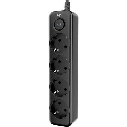 Сетевой фильтр AGNI 4/2м,черный(TP-FD4E-2m-black)