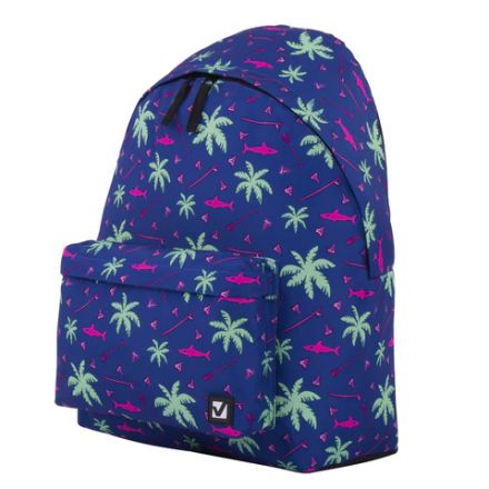 Рюкзак BRAUBERG СИТИ-ФОРМАТ универсальный, "Palm trees", разноцветный, 41х32х14 см, 228864 Рюкзак BRAUBERG СИТИ-ФОРМАТ универсальный, "Palm trees", разноцветный, 41х32х14 см, 228864