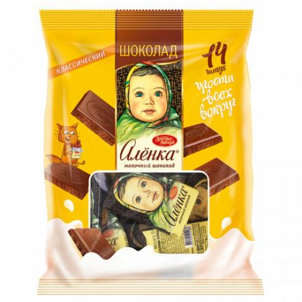 Шоколад порционный "Аленка" молочный, 210 г (14 плиток по 15 г), КО09030 Шоколад порционный "Аленка" молочный, 210 г (14 плиток по 15 г), КО09030