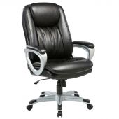 Кресло BN_U_EChair-583 TR рецикл.кожа черный, пластик серый