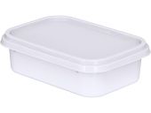 Контейнер п/п 0,2л. прямоугольный, под запайку,с белой крышкой цв. белый