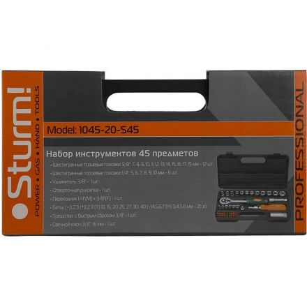 Набор инструментов для автомобиля 44 пр. Sturm! 1045-20-S45