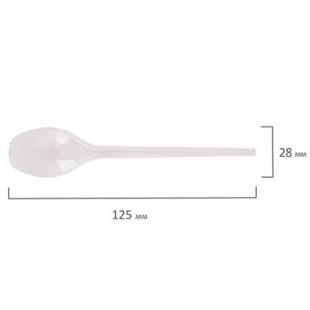 Ложка чайная одноразовая пластиковая 125 мм, прозрачная, КОМПЛЕКТ 100 шт., ЭТАЛОН, WELDAY (ВЭЛДЭЙ), 607831 Ложка чайная одноразовая пластиковая 125 мм, прозрачная, КОМПЛЕКТ 100 шт., ЭТАЛОН, WELDAY (ВЭЛДЭЙ), 607831