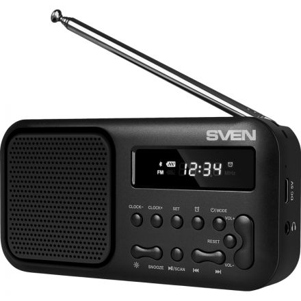 Радиоприемник Sven SRP-50, 3Вт, BT/FM/USB-C, будильник, встр аккум Радиоприемник Sven SRP-50, 3Вт, BT/FM/USB-C, будильник, встр аккум