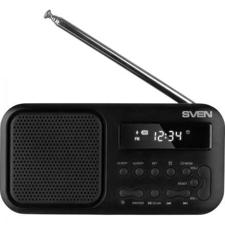 Радиоприемник Sven SRP-50, 3Вт, BT/FM/USB-C, будильник, встр аккум Радиоприемник Sven SRP-50, 3Вт, BT/FM/USB-C, будильник, встр аккум