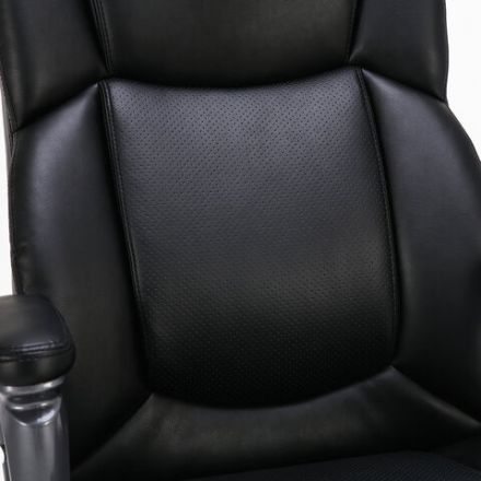 Кресло офисное BRABIX PREMIUM "Favorite EX-577", пружинный блок, рециклированная кожа, черное, 531934