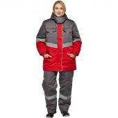 Костюм рабочий зимний женский з43-КПК сер/красн (р.60-62) 170-176 (серия З) Костюм рабочий зимний женский з43-КПК сер/красн (р.60-62) 170-176 (серия З)