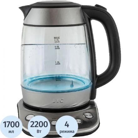 Чайник JVC JK-KE1825, 2200Вт,стеклянный,контроллер STRIX Чайник JVC JK-KE1825, 2200Вт,стеклянный,контроллер STRIX
