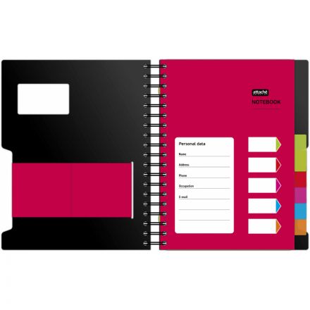 Бизнес-тетрадь B5,200л,кл,греб. Attache Selection Office book чернметаллик