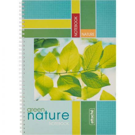 Тетрадь общая Attache Green Nature А4 96 листов в клетку на спирали