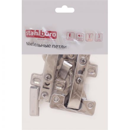 Петля УЗК_StahlBuro 8,3х6 1108-90 Slide-On (15912) компл-2шт Петля УЗК_StahlBuro 8,3х6 1108-90 Slide-On (15912) компл-2шт