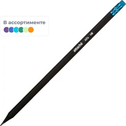 Карандаш чернографитный Attache Alfa HB заточ., с ласт. 12 шт. в упаковке Карандаш чернографитный Attache Alfa HB заточ., с ласт. 12 шт. в упаковке