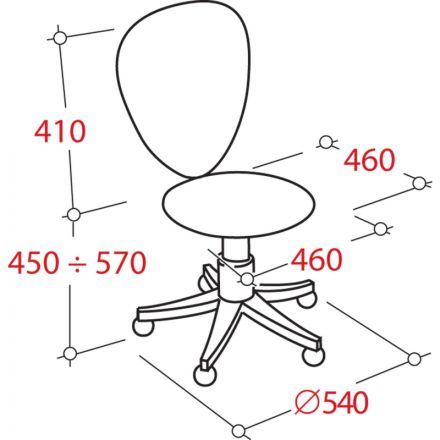 Кресло UP_Астек б/п ПВМ С-11, ткань черный (Астек)