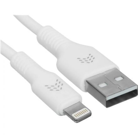 Кабель зарядный Rocket Flex оплёткаTPE USB-A/Lightn.1м,бел(RDC507WH01FL-AL)