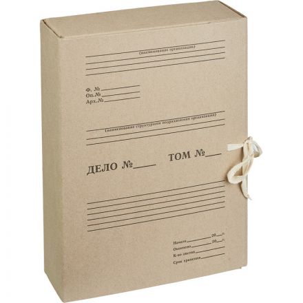 Короб архивный Attache картон бурый 240х80х330 мм