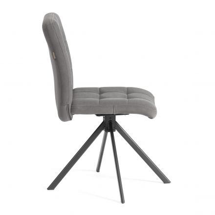 Стул обеденный Medeo поворотный механизм 360, велюр, серый, 29