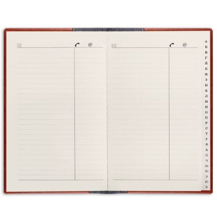 Телефонная книжка А5 (136х202 мм), BRAUBERG "Cayman", комбинированная гладкая и кожа крокодила, 96 л., вырубной алфавит, 125129