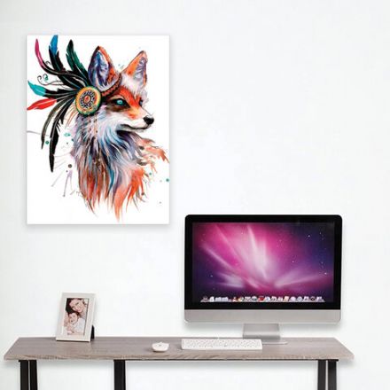 Картина стразами (алмазная мозаика) 40х50 см, ОСТРОВ СОКРОВИЩ "Индейская лиса", без подрамника, 662412 Картина стразами (алмазная мозаика) 40х50 см, ОСТРОВ СОКРОВИЩ "Индейская лиса", без подрамника, 662412