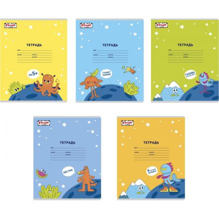 Тетрадь школьная А5 18л клетка Комус Класс Максики, в ассортименте, 2021687