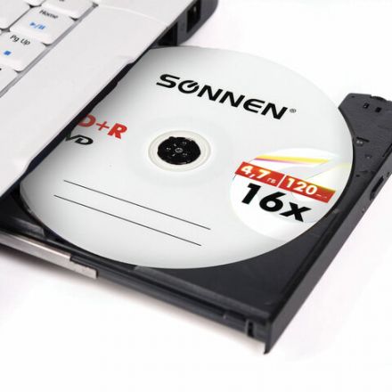 Диск DVD+R SONNEN, 4,7 Gb, 16x, Cake Box (упаковка на шпиле), КОМПЛЕКТ 25 шт., 513532