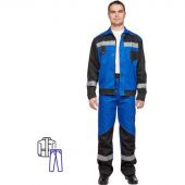 Костюм рабочий летний мужской л21-КБР вас/черн. (р.60-62) 182-188 Костюм рабочий летний мужской л21-КБР вас/черн. (р.60-62) 182-188