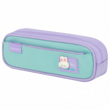 Пенал-футляр BRAUBERG, 2 отделения, 3D-элемент, полиэстер, "Cute bunny", 23х8х5 см, 273571 Пенал-футляр BRAUBERG, 2 отделения, 3D-элемент, полиэстер, "Cute bunny", 23х8х5 см, 273571