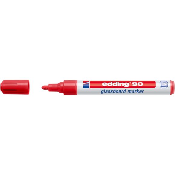 Маркер для стеклянных досок EDDING E-90/002 красный 2-3 мм круг.наконечник