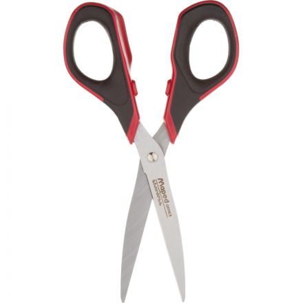 Ножницы Maped Advanced Gel 170 мм пластиковые симметричные ручки с гелевыми вставками черные/красные Ножницы Maped Advanced Gel 170 мм пластиковые симметричные ручки с гелевыми вставками черные/красные