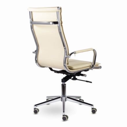 Кресло офисное BRABIX PREMIUM "Kayman EX-532", экокожа, хром, бежевое, 532544 Кресло офисное BRABIX PREMIUM "Kayman EX-532", экокожа, хром, бежевое, 532544