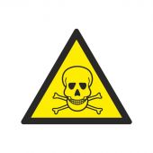 Знак безопасности W03 Опасно. Ядовитые вещества (плёнка,200х200)