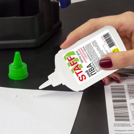 Клей ПВА STAFF EVERYDAY, 125 г, с дозатором, 227387 Клей ПВА STAFF EVERYDAY, 125 г, с дозатором, 227387